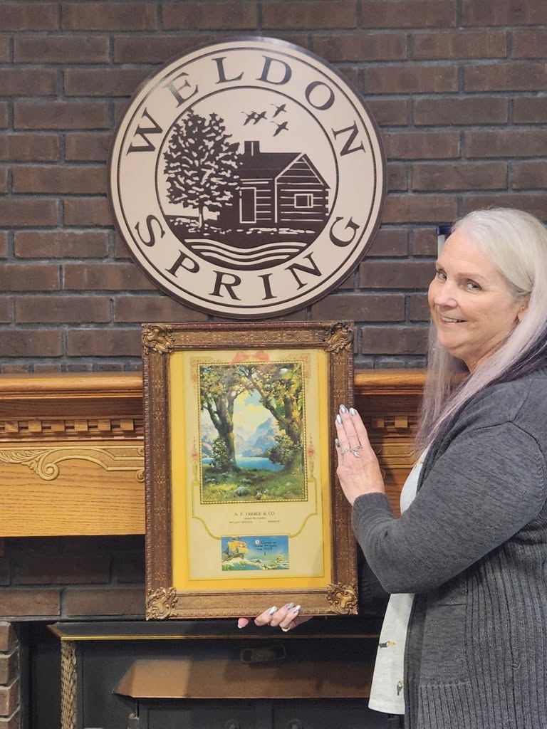The 1928 Weldon Spring calendar after its return to the City of Weldon Spring
